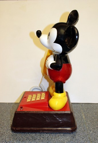 Disney Resort 1980's Classic Mickey Mouse Phone Vista United Telecommunications - Foto 11 di 13