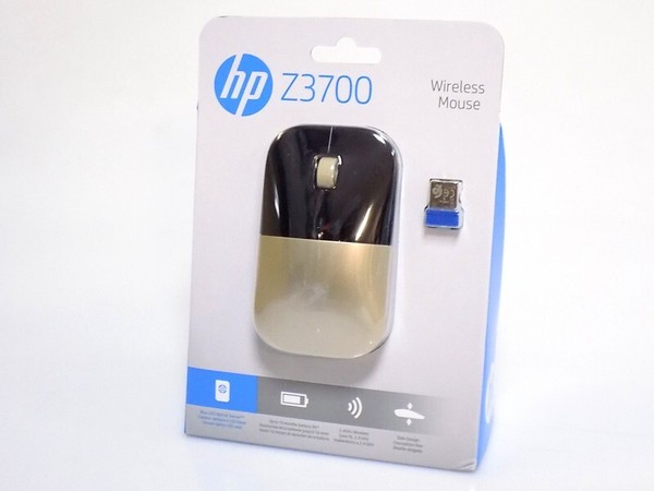 Hp Z3700 Gold (X7Q43AA) Kabellose Maus Wireless Mouse 1200 Dpi Mit Usb Adapter-image