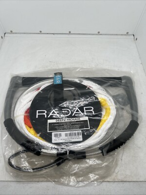 Radar Waterski Deep V 15 inch Diamond Grip Handle Plus Poly-E Wakeboard Line J33