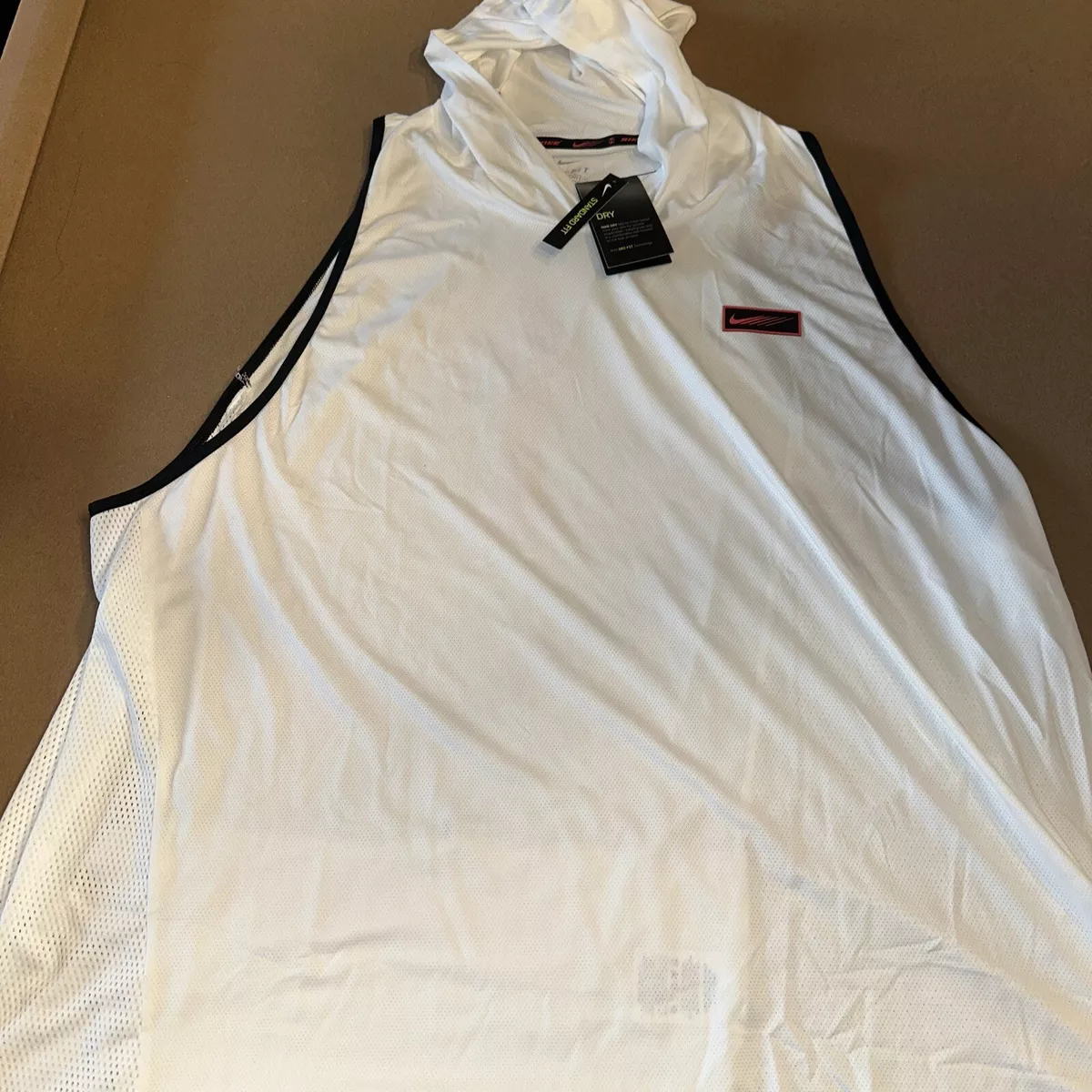 Nike sleeveless hoodie white cheap