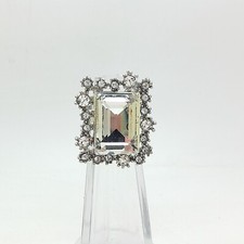 Klarer Strass Damen Ring Cocktailring Rechtec...
