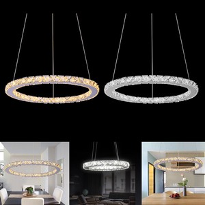 Ring Crystal Led Pendant Light Ceiling Lamp Galaxy Chandelier