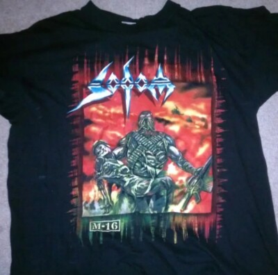 Remake 2 sided Sodom M-16 Shirt, metal band shirt, cotton S-4XL TE6505