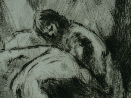 Szilard IVAN (1912-1988) Kampf mit dem Engel – Radierung - Ungarn 1968. - Bild 7 von 8