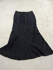 Bisou Bisou Long Denim Maxi Skirt Size 10 Blue