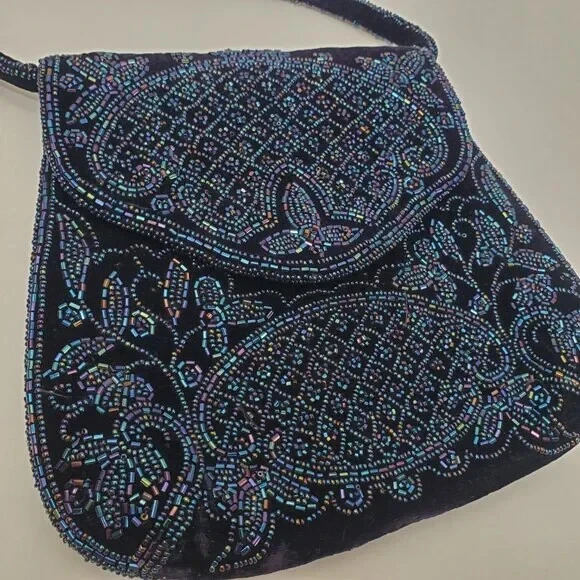 Mini monedero de fiesta vintage/mini monedero con cuentas Foto 2 de 4