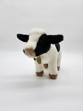 Aurora World Miyoni Plush Toy Animal Black White Cow Baby Calf Stuffed Animal
