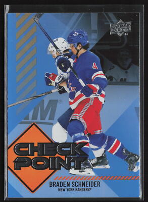 Braden Schneider 2024-25 UD Series 1 Check Point #CP-10 New York Rangers