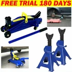 Car Jack & Jack Stands Combo Lift Floor Truck Hydraulic Heavy Duty Tyre Repair