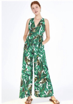 Farm Rio Anthropologie Amazonia Halter Jumpsuit | eBay