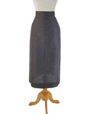 Vintage 50s Skirt - Slim 1950s Wiggle Skirt in Dark Brown - sm