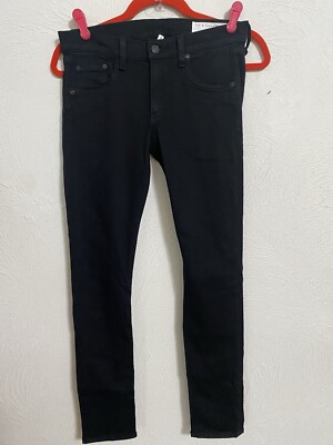 Rag & Bone Jeans Women's Size 28 Mid Rise Skinny Nero Capri Black