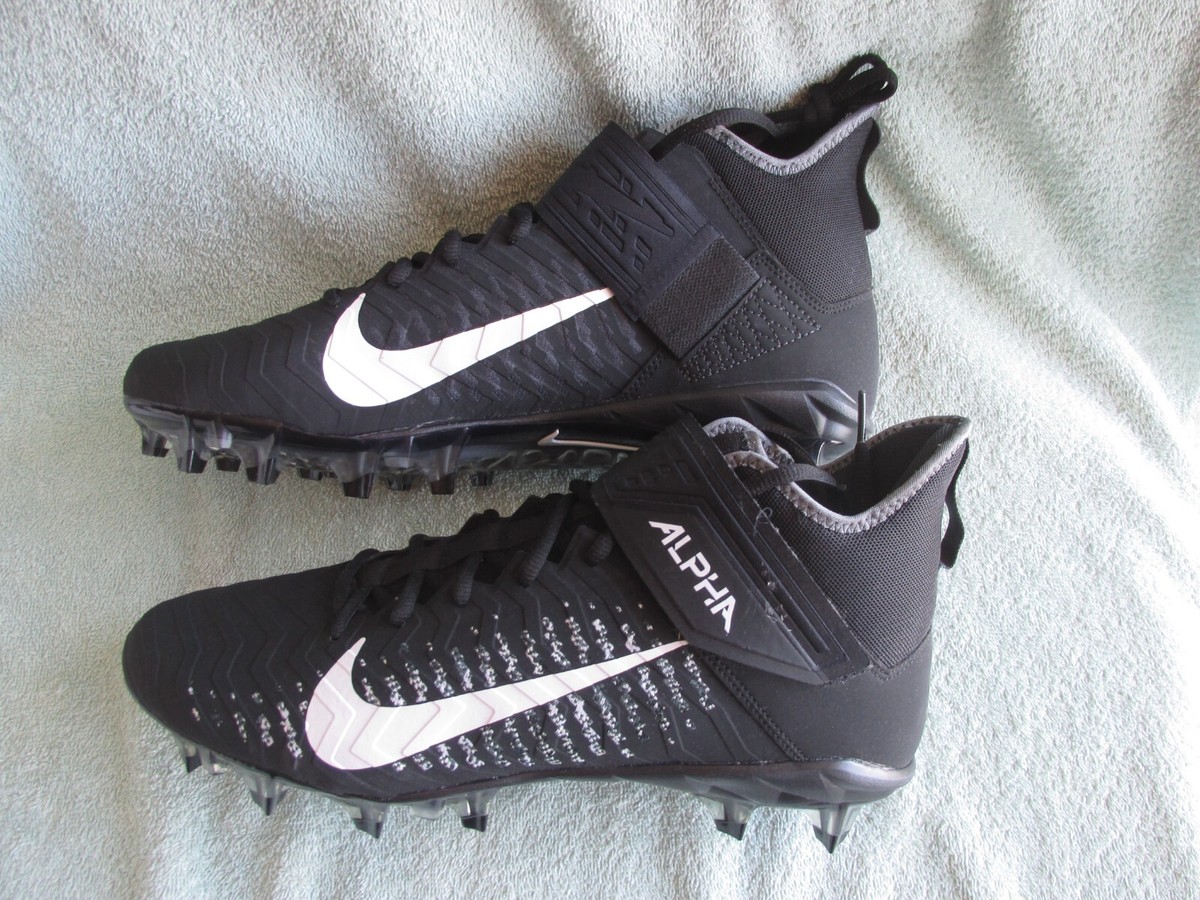 NIKE ALPHA MENACE PRO 2 FOOTBALL LINEMAN MID CLEATS BLACK NIKE ALPHA MENACE PRO 2 FOOTBALL LINEMAN MID CLEATS BLACK