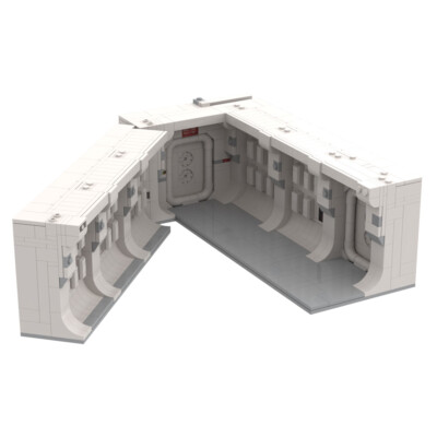 White Main Corridor with Airlock Doorway from Movie 1087 teile Spielzeug