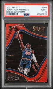 2021 Select Jonathan Kuminga Red Wave Prizm Courtside PSA 9