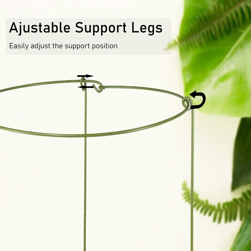 3 Pack Cages Support Stakes Ring For Garden, Round Plant Support - Picture 4 of 6