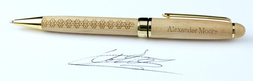 TIMBER WOODEN PEN SET FATHERS DAY GIFT WITH PERSONALISED LASER ENGRAVING - Bild 5 von 11