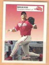 MARLON BYRD & PAT BURRELL 2003 Fleer Double Header Flip Card #221/222 PHILLIES