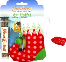 Meowijuana Organic Catnip Stocking Holiday Christmas Get Stuffed American Grown