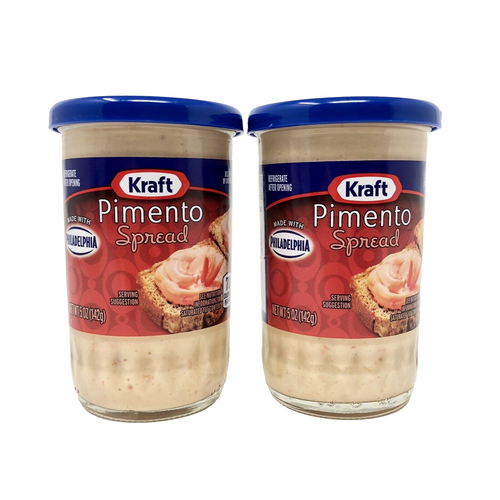 Lot of 2 Kraft Pimento Cheese Spread 5 oz Each Jar Best By 03/24 FREE