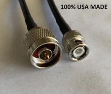 N Male to BNC Male RG223 Low Loss Coax Cable Pick Length Lot USA Fast Shipping