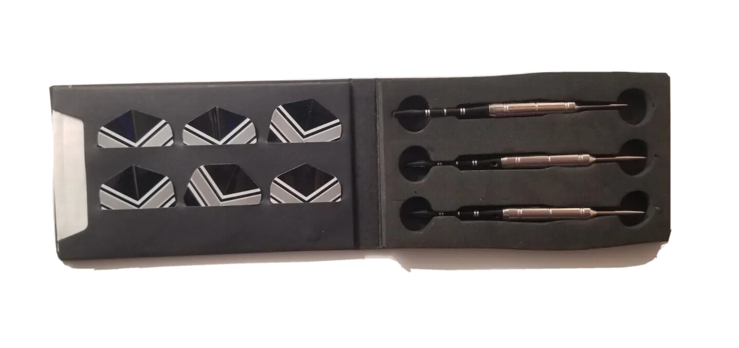 New, Dart Set, Marlboro Prize Catalog, Darts, Black, Silver, Custom