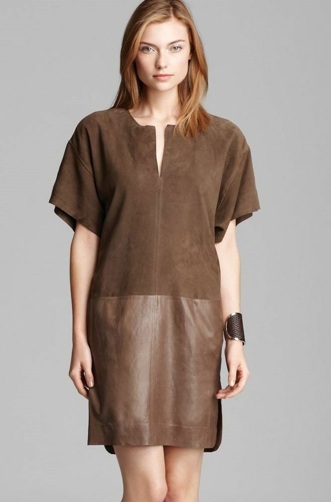 brown leather shift dress Dark Red Warehouse Faux Leather Whipstitch Detail Shift Mini Dress