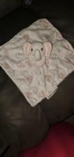 Blankets  Beyond Elephant Pink White 2018 Lovey Security Blanket 13x13 bin 38
