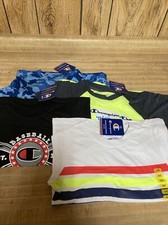 Lot Of 4 Champion Boys Short Sleeve Shirts Size 5/6 Brand New