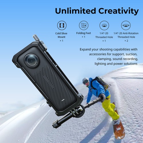 Jaula SmallRig para Insta360 X4, Funda Protectora de Aluminio para Insta360 X4 4278 - Imagen 3 de 10