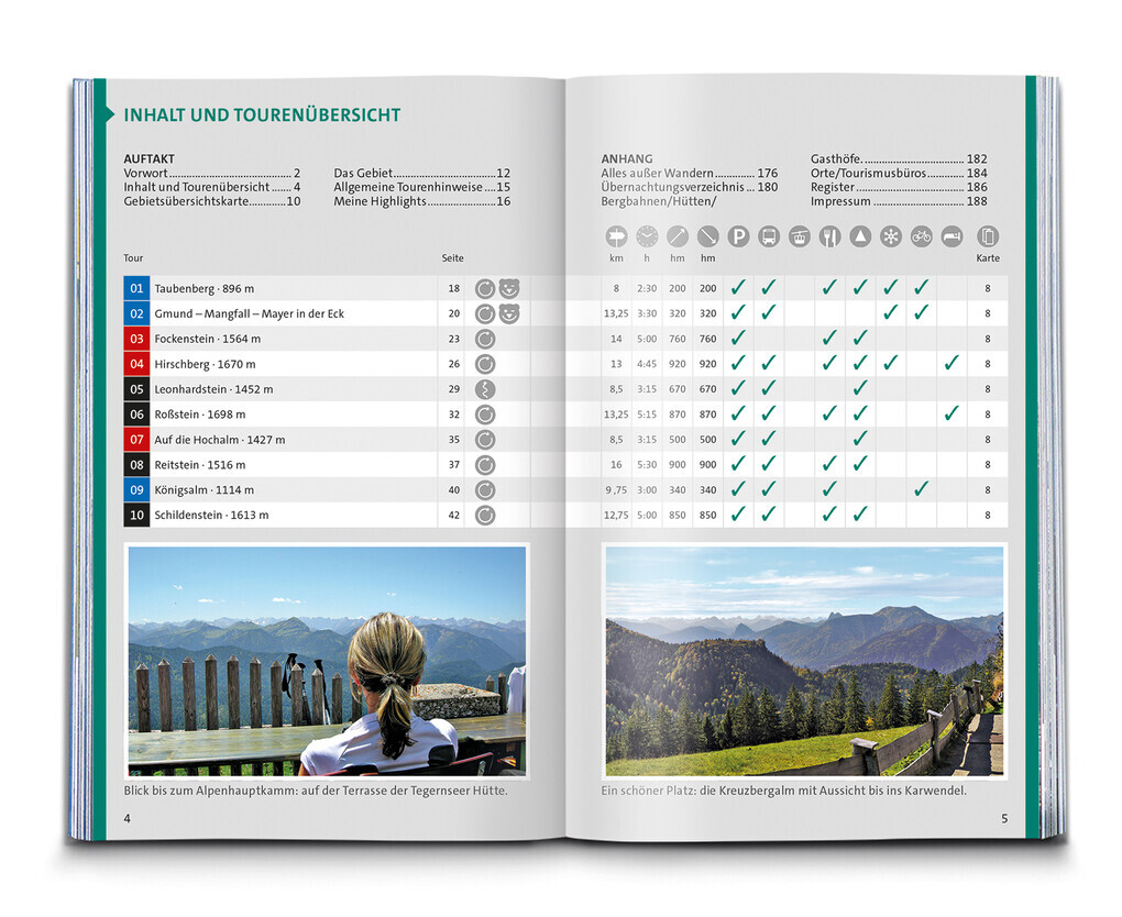 Thumbnail - Kompass Wanderführer Tegernsee, Schliersee, 55 Touren Mit