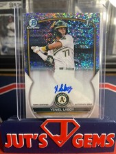 Yeniel Laboy Speckle Refractor Auto /299 2023 Bowman Chrome Prospec Athletics