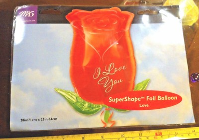 Balloon I Love You Huge Rose Valentines Day Valentine SuperShape Foil 28'' x 25''