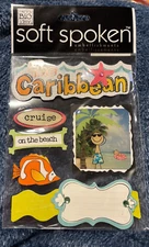MAMBI Soft Spoken Scrapbook Layered 3D Stickers CARIBBEAN KIDS BEACH CRUISE *