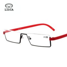 Half Frame Reading Glasses - Portable Comfy Light Eyeglass Eyewear Fashion Glass