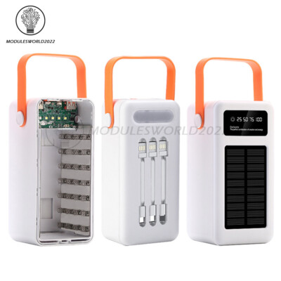 DIY Solar 28 Cells 18650 Battery Case 22.5W Fast-charging Mobile Power Bank Kit