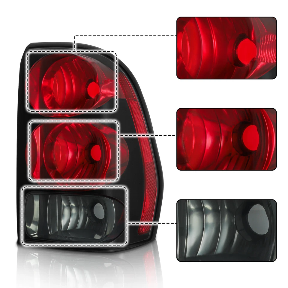 For 2002-2009 Chevy Trailblazer Trail Blazer Brake Tail Lights Signal Lamps Pair - Image 3 of 4