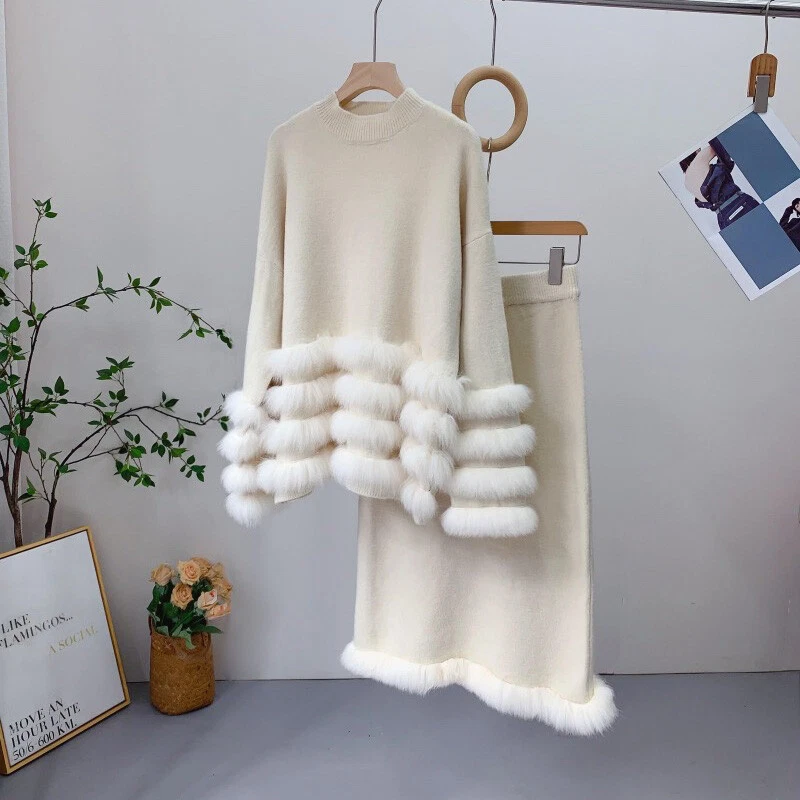 Fur shop sleeve sweater