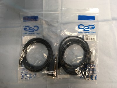 2 NEW C2G 54335 6ft Mini DisplayPort Male to Single Link DVI-D Adapter Cable