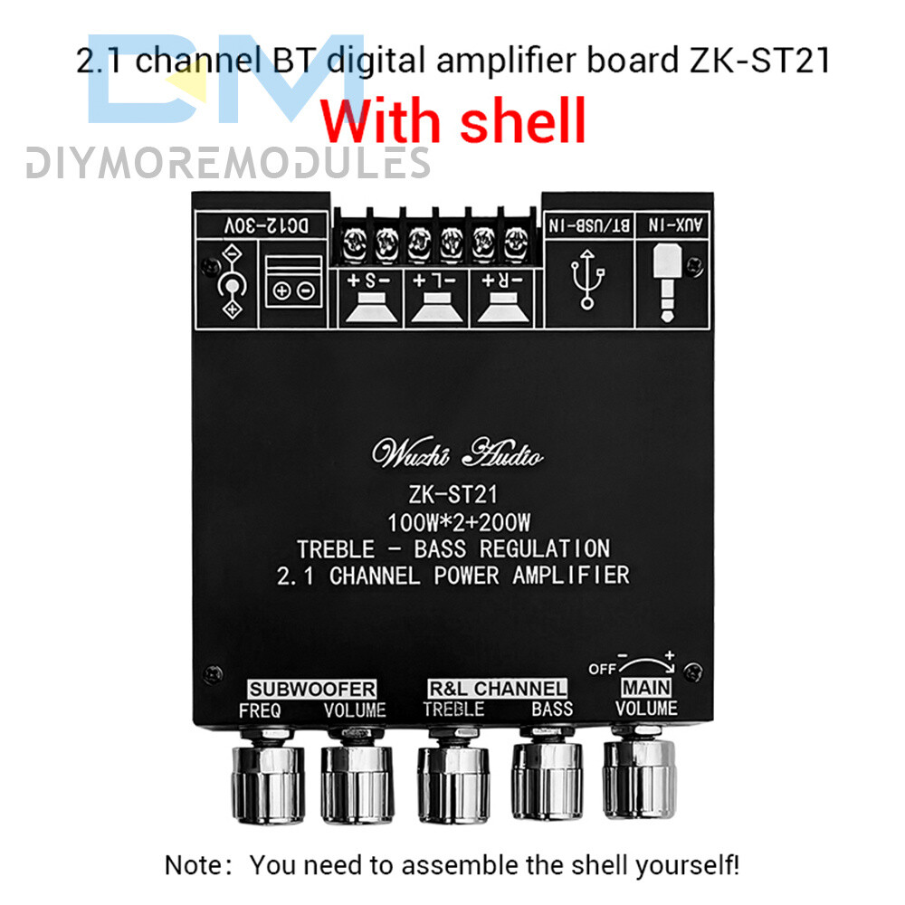 ZK-ST21 Bluetooth Digital Amplifier Board 2.1 Channel 100W+100W+