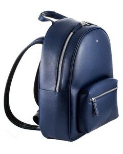 mens blue leather backpack