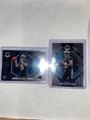 2023 Panini Mosaic Bryce Young Rookie Lot Of 2! #290 Base True RC + NFL Debut RC