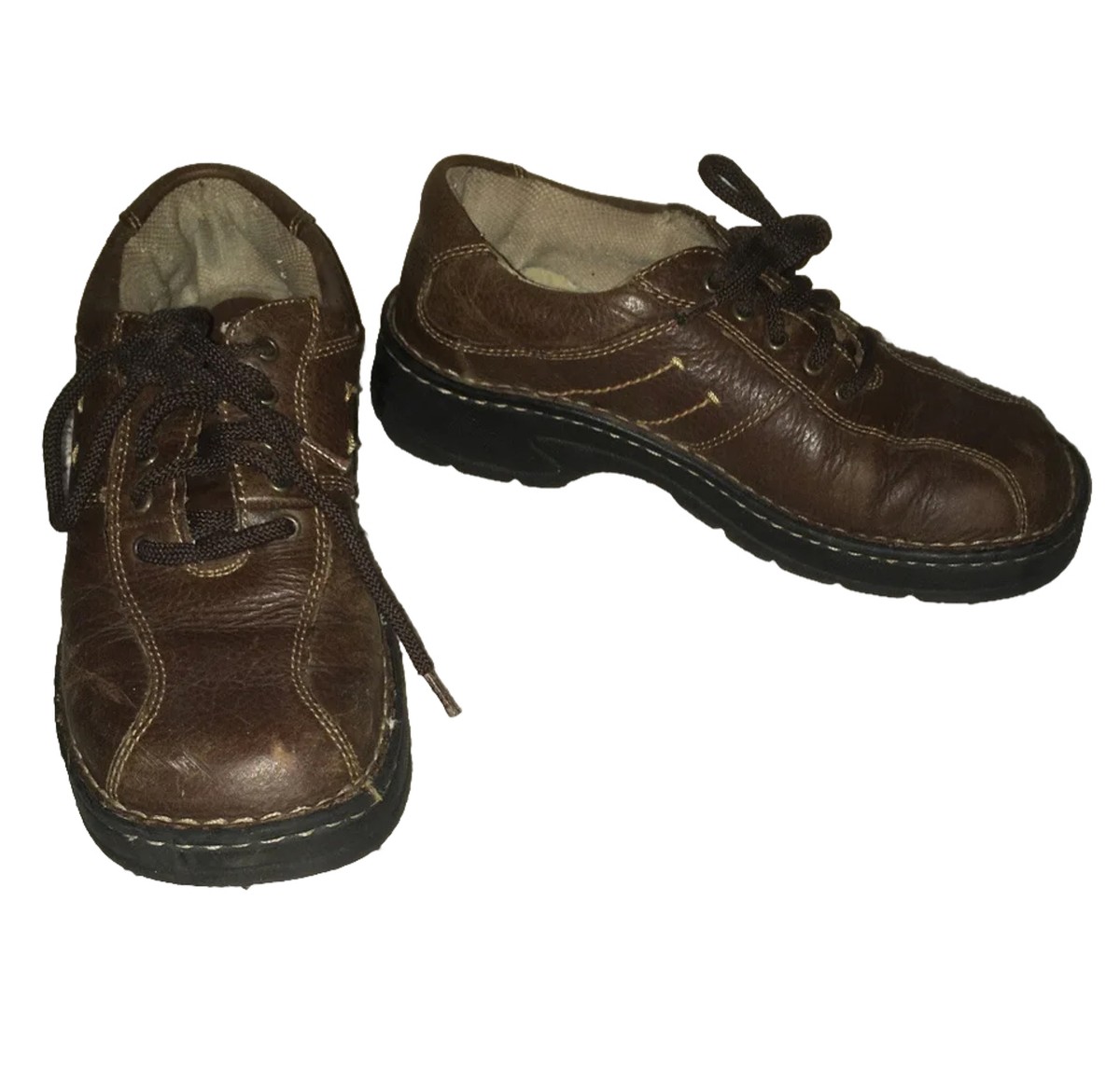 Bare Traps Shoes Women's Casual Comfort Brown Lace Up Leather Shoes Size