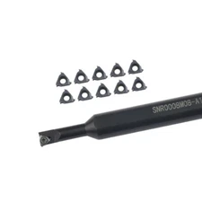 SNR 0008K08 8mm CNC Lathe Internal Threading Turning Tool + 10Pcs 08IR A60 LDA