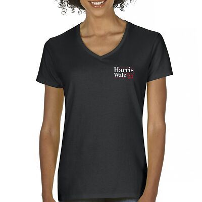 Harris Walz 2024 Women's V-Neck T-shirt Madam President I'm Speaking USA Tee