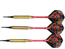 Soft Tip Darts 17 Gram Brass, Used, New Alum Shafts and Flights 011