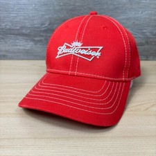 Budweiser Hat Cap Strap Back Red Beer Brewing...