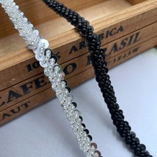 Ruban À Paillettes En Perles De 10 Yards Pour Couture Brillant Multi