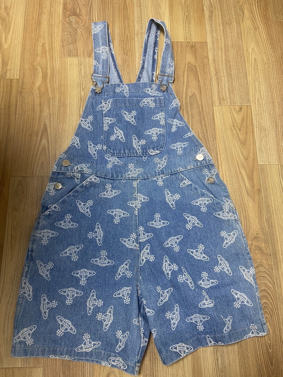 S Vivienne westwood VINTAGE 80s 90s Orb suspender denim pants | eBay