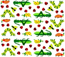 Mrs Grossman's BUGS Grasshopper Ladybugs Fly Insects Scrapbook Stickers 3 Strips